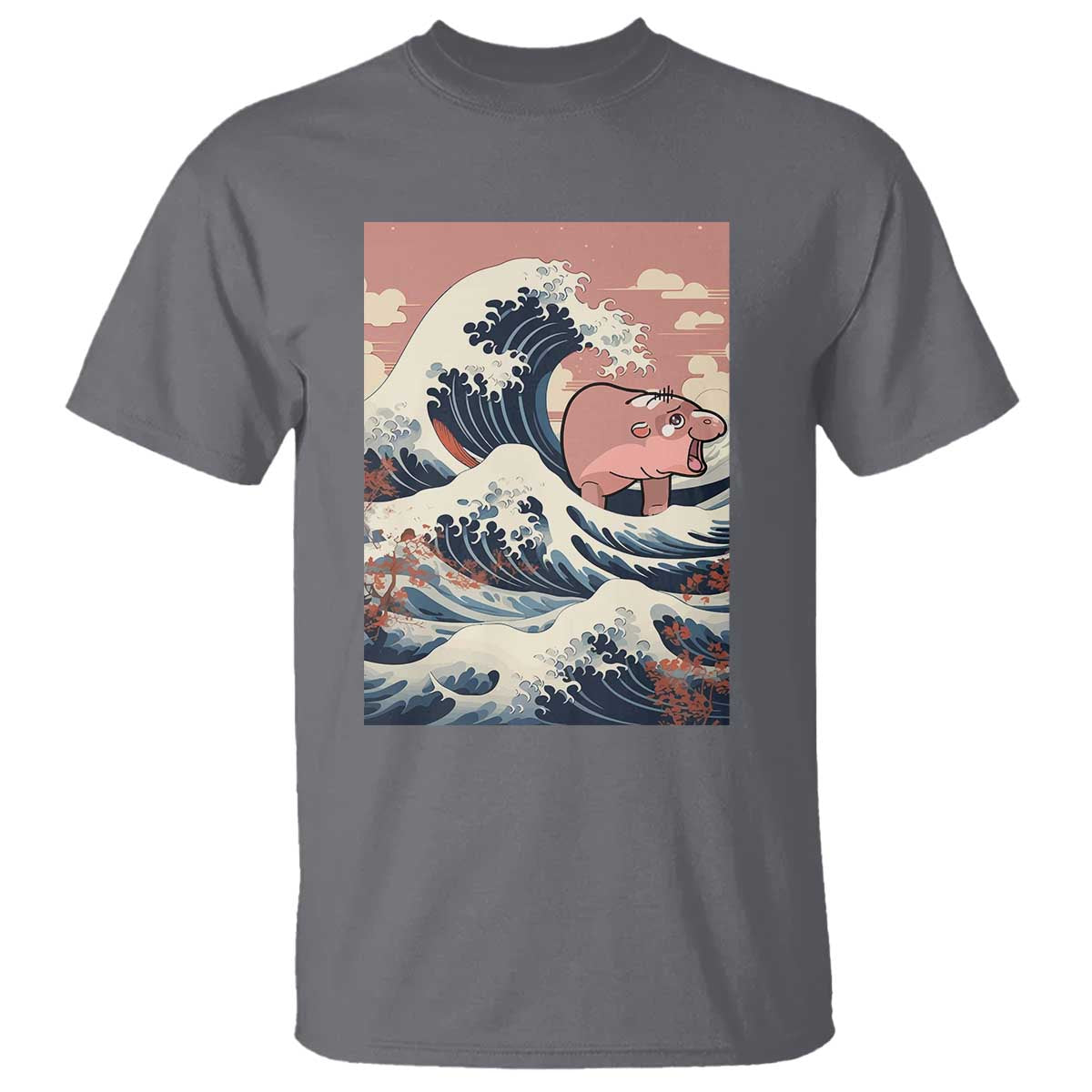 Funny Moo Deng T Shirt Cute Hippo Zoo Meme Baby Pygmy Tsunami - Wonder Print Shop
