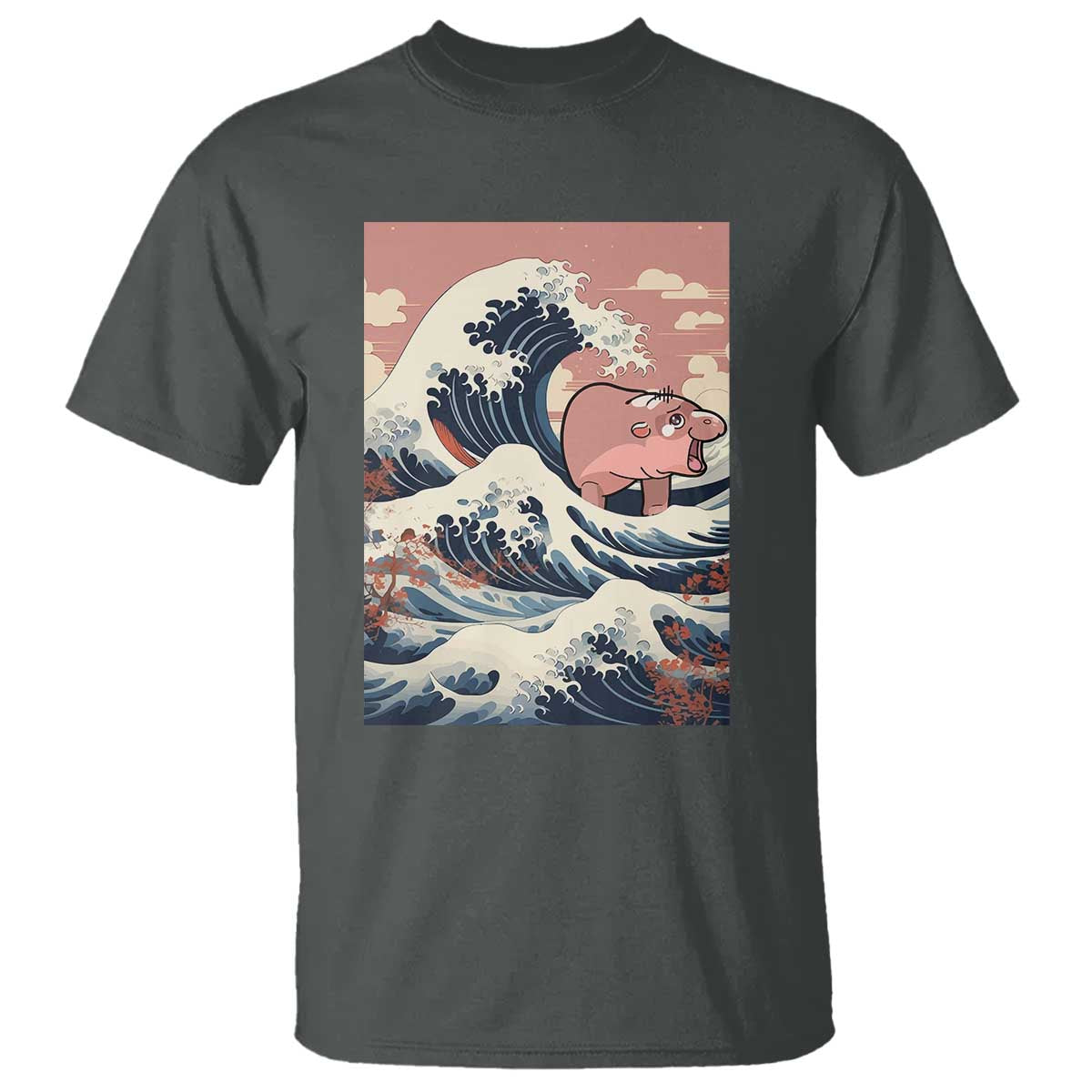 Funny Moo Deng T Shirt Cute Hippo Zoo Meme Baby Pygmy Tsunami - Wonder Print Shop