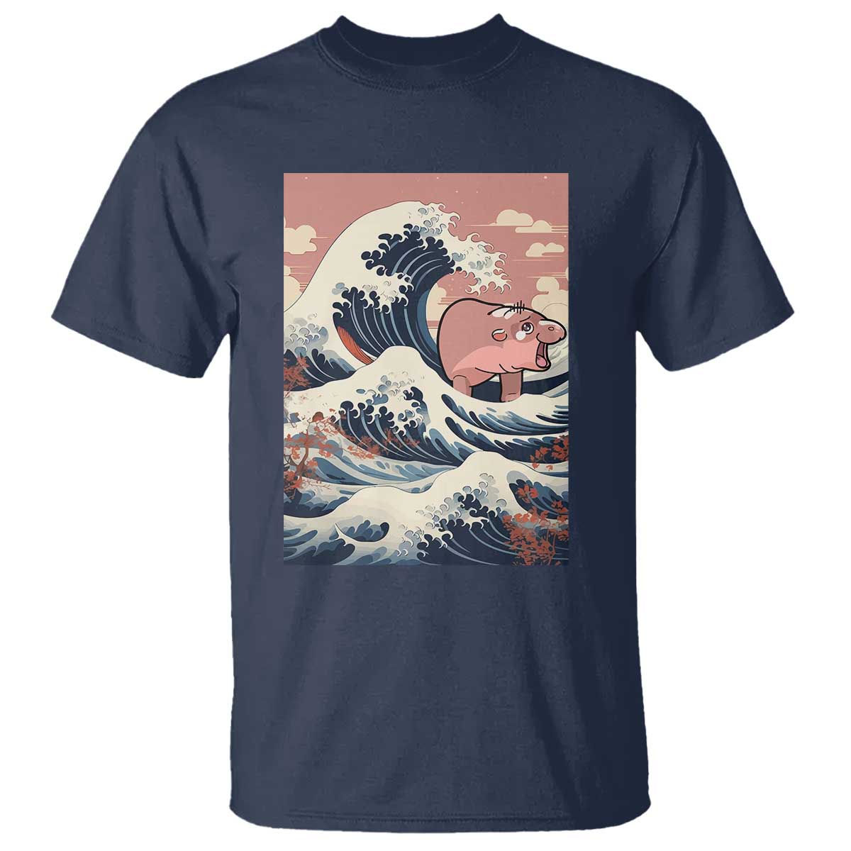 Funny Moo Deng T Shirt Cute Hippo Zoo Meme Baby Pygmy Tsunami - Wonder Print Shop