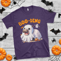 Funny Moo Deng T Shirt Boo Deng Cute Hippo Zoo Meme Baby Pygmy Halloween - Wonder Print Shop