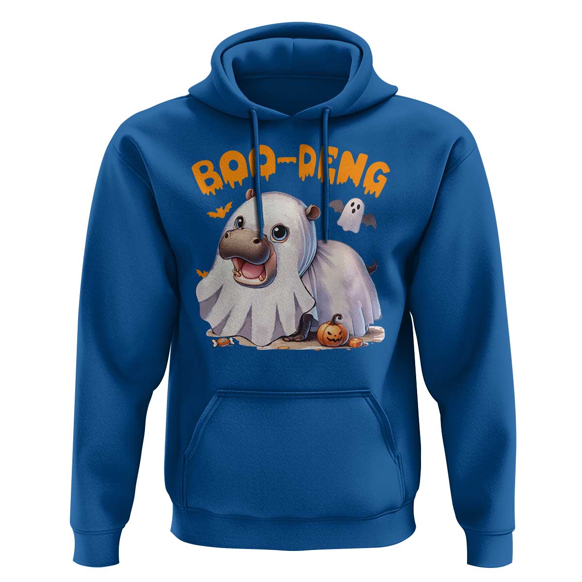 Funny Moo Deng Hoodie Boo Deng Cute Hippo Zoo Meme Baby Pygmy Halloween
