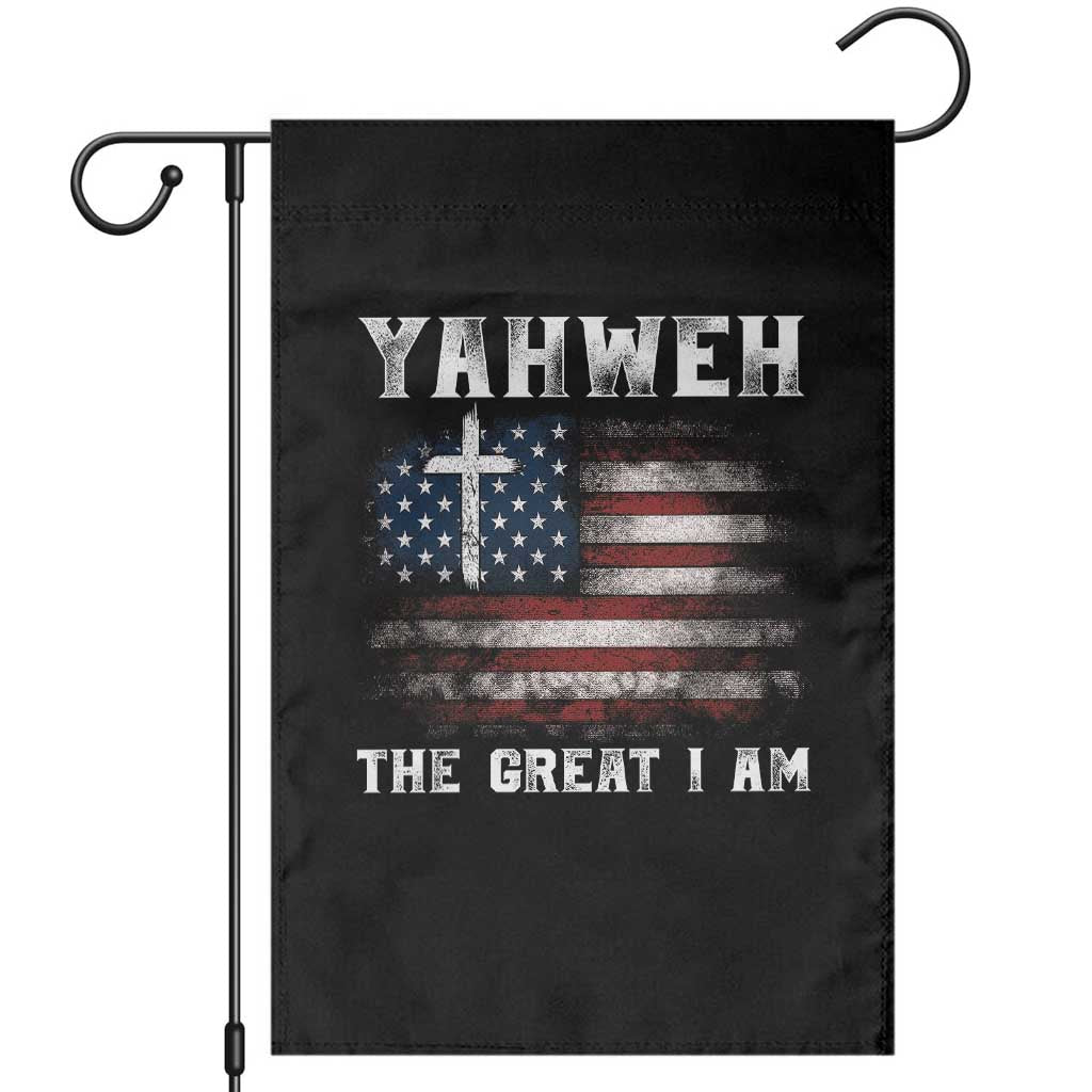Yahweh The Great I Am Christian Faith Garden Flag Vintage American Flag - Wonder Print Shop