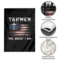 Yahweh The Great I Am Christian Faith Garden Flag Vintage American Flag - Wonder Print Shop