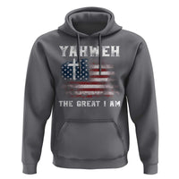 Yahweh The Great I Am Christian Faith Hoodie Vintage American Flag - Wonder Print Shop