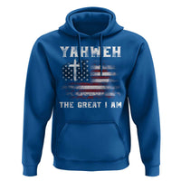 Yahweh The Great I Am Christian Faith Hoodie Vintage American Flag - Wonder Print Shop