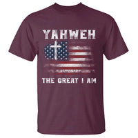 Yahweh The Great I Am Christian Faith T Shirt Vintage American Flag - Wonder Print Shop
