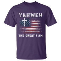 Yahweh The Great I Am Christian Faith T Shirt Vintage American Flag - Wonder Print Shop