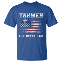 Yahweh The Great I Am Christian Faith T Shirt Vintage American Flag - Wonder Print Shop