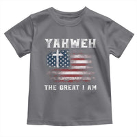 Yahweh The Great I Am Christian Faith Toddler T Shirt Vintage American Flag - Wonder Print Shop