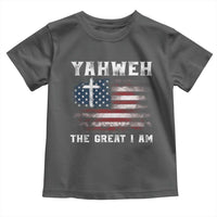 Yahweh The Great I Am Christian Faith Toddler T Shirt Vintage American Flag - Wonder Print Shop