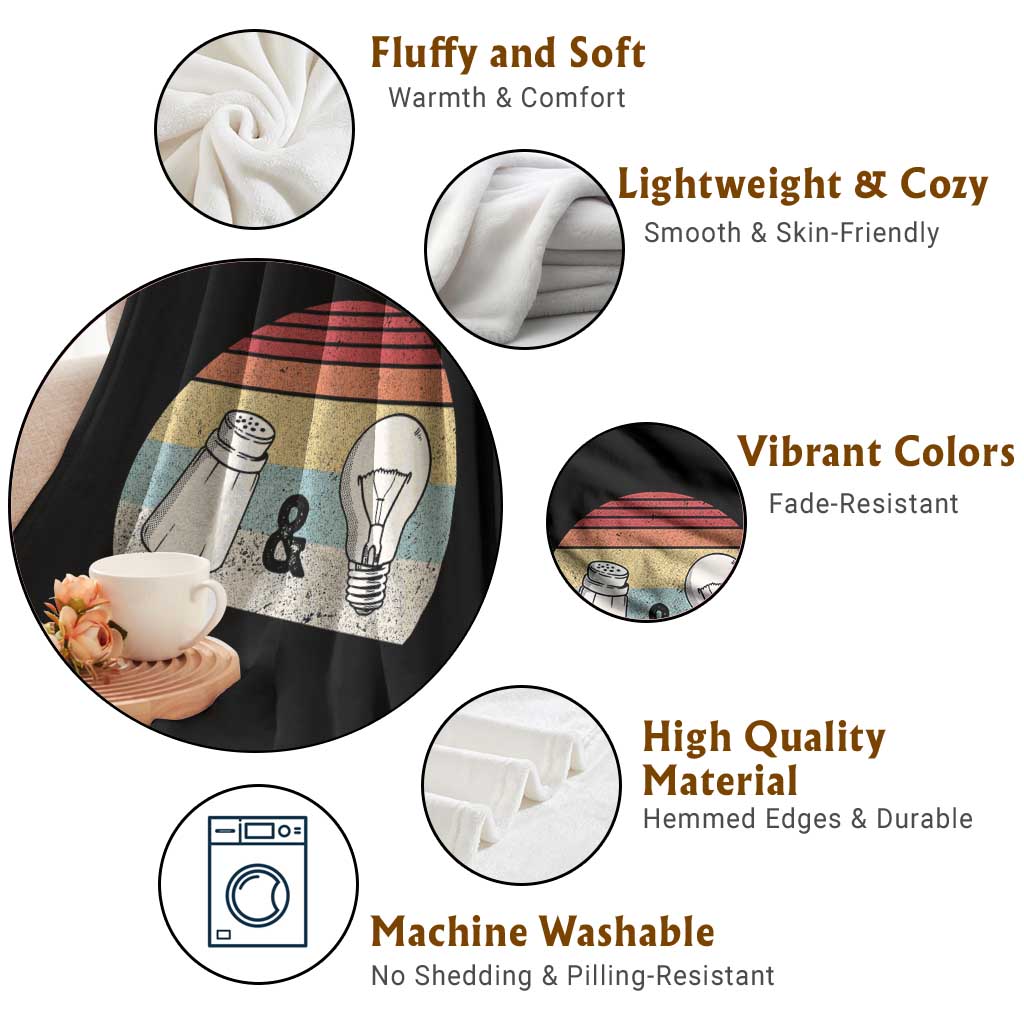 Retro Salt And Light Be Ye Salt Christian Throw Blanket - Wonder Print Shop