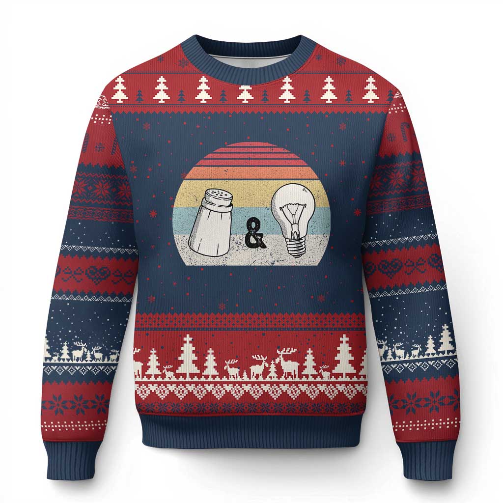 Retro Salt And Light Be Ye Salt Christian Ugly Christmas Sweater - Wonder Print Shop