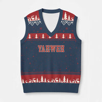 Yahweh The Great I Am V-Neck Knit Sweater Vest Christian Religious Faith - Wonder Print Shop