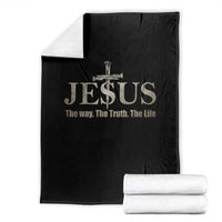 Jesus The Way The Truth The Life Throw Blanket Christian Cross Nails - Wonder Print Shop