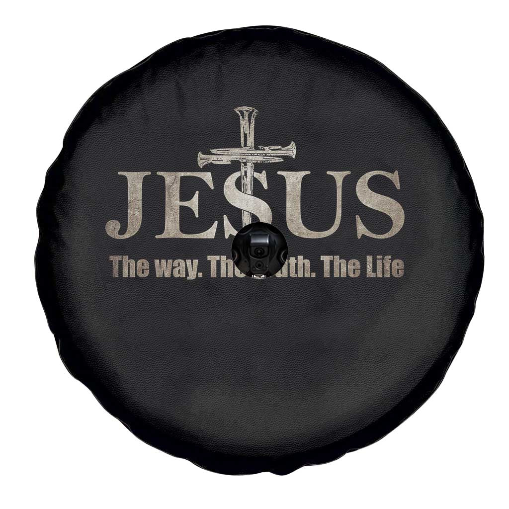 Jesus The Way The Truth The Life Spare Tire Cover Christian Cross Nails - Wonder Print Shop