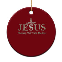 Jesus The Way The Truth The Life Ceramic Ornament Christian Cross Nails - Wonder Print Shop