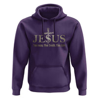 Jesus The Way The Truth The Life Hoodie Christian Cross Nails - Wonder Print Shop