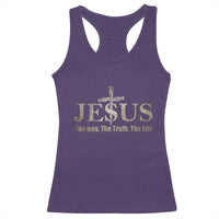 Jesus The Way The Truth The Life Racerback Tank Top Christian Cross Nails - Wonder Print Shop