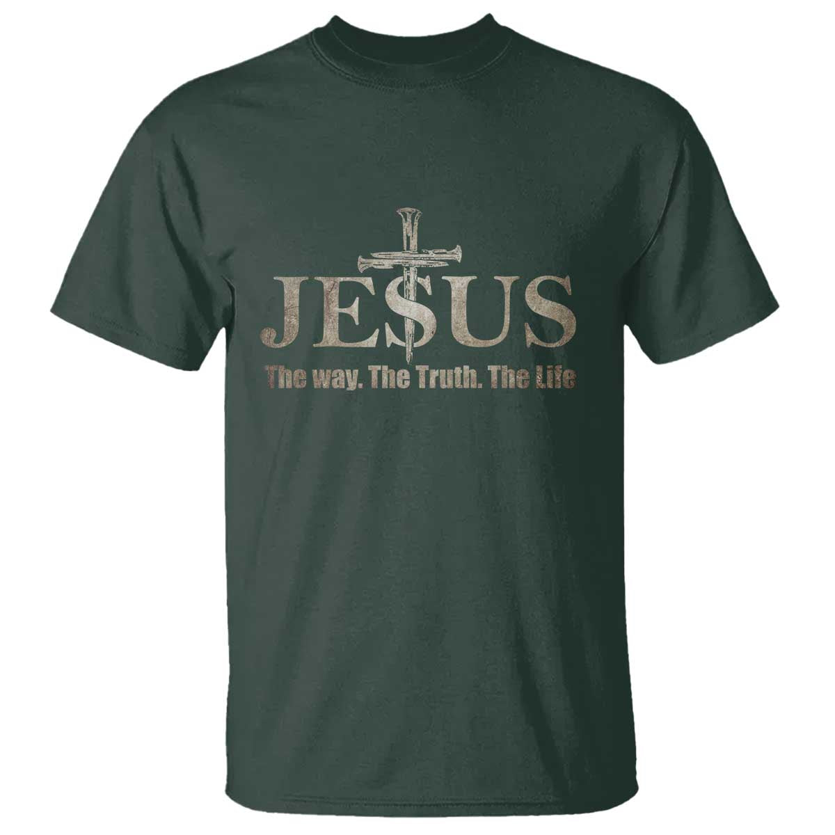 Jesus The Way The Truth The Life T Shirt Christian Cross Nails - Wonder Print Shop
