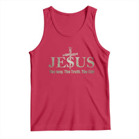 Jesus The Way The Truth The Life Tank Top Christian Cross Nails - Wonder Print Shop