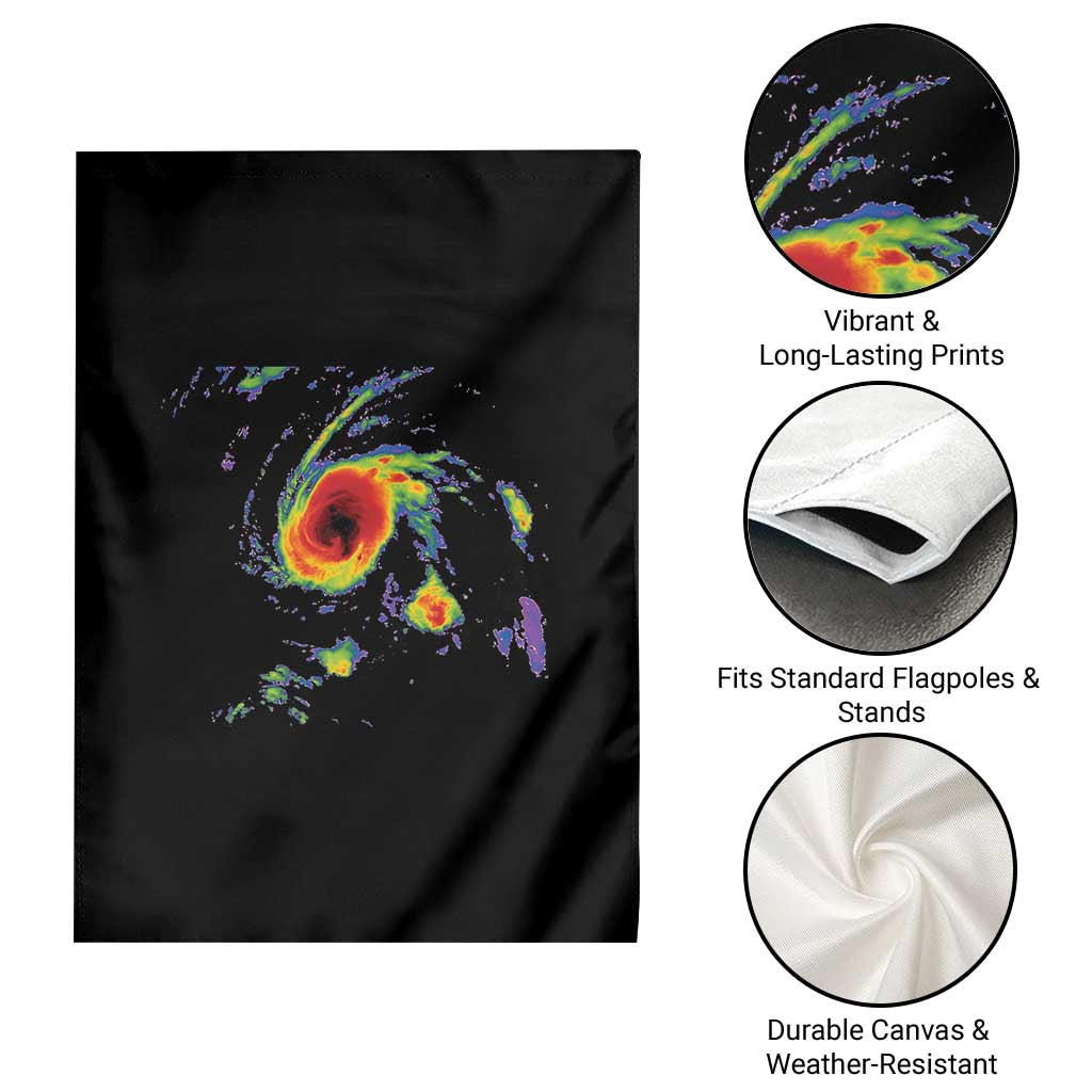Hurricane Gabrielle 2025 Garden Flag Meteorologist Weather Radar Storm Chasing - Wonder Print Shop