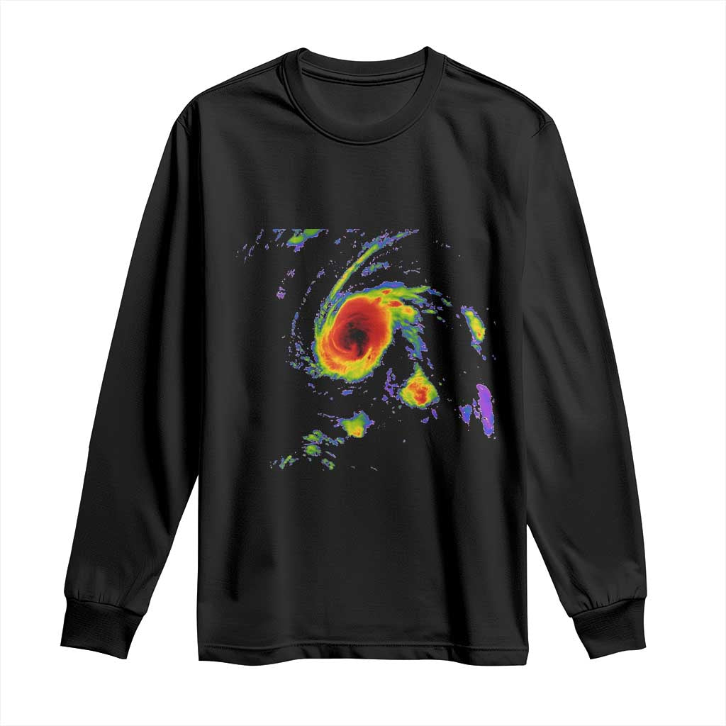 Hurricane Gabrielle 2025 Long Sleeve Shirt Meteorologist Weather Radar Storm Chasing - Wonder Print Shop