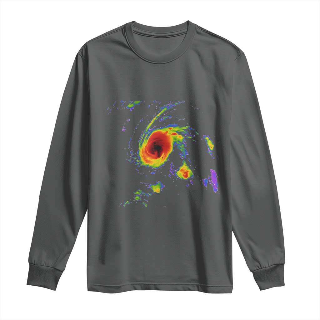 Hurricane Gabrielle 2025 Long Sleeve Shirt Meteorologist Weather Radar Storm Chasing - Wonder Print Shop