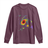 Hurricane Gabrielle 2025 Long Sleeve Shirt Meteorologist Weather Radar Storm Chasing - Wonder Print Shop