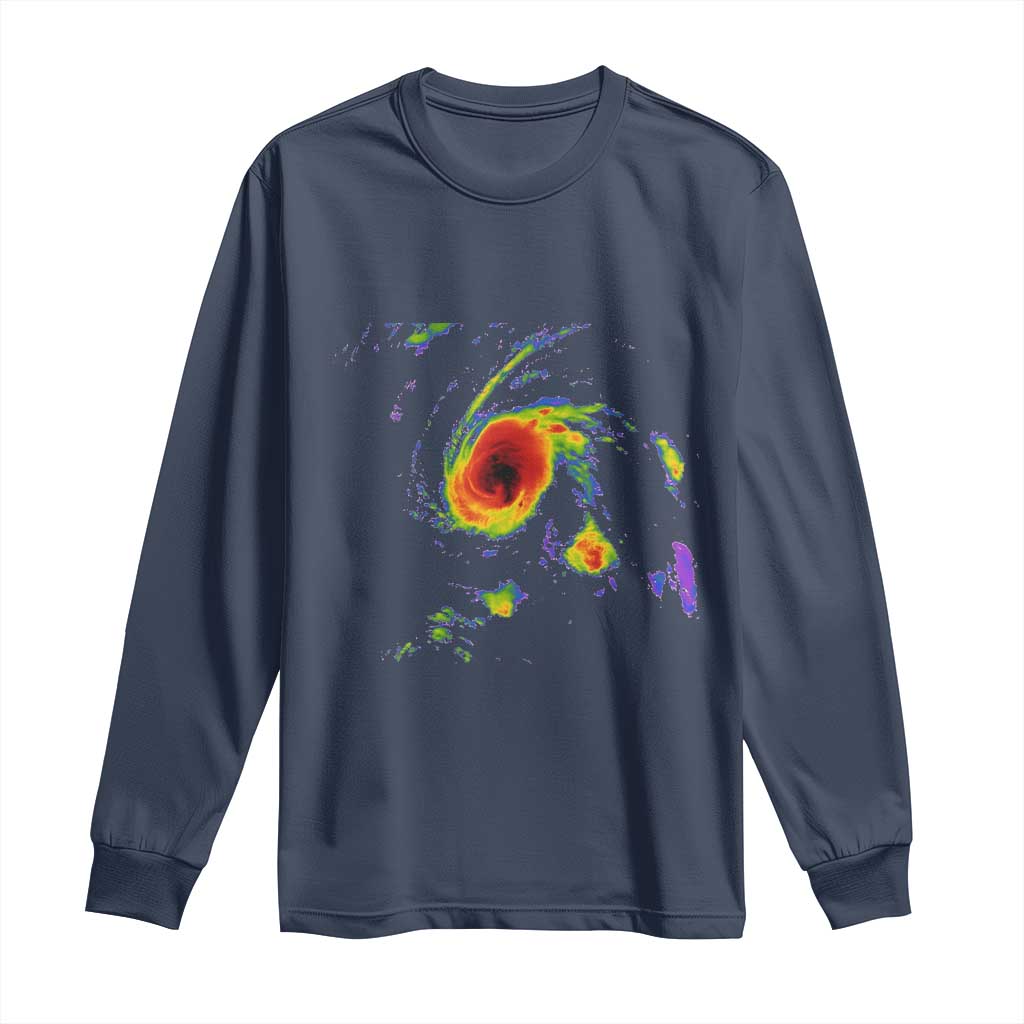 Hurricane Gabrielle 2025 Long Sleeve Shirt Meteorologist Weather Radar Storm Chasing - Wonder Print Shop