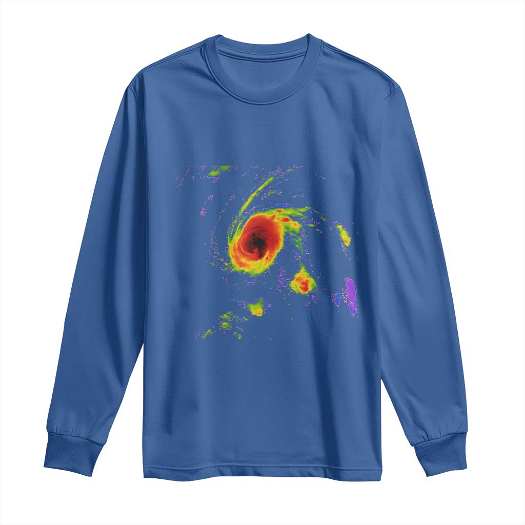 Hurricane Gabrielle 2025 Long Sleeve Shirt Meteorologist Weather Radar Storm Chasing - Wonder Print Shop