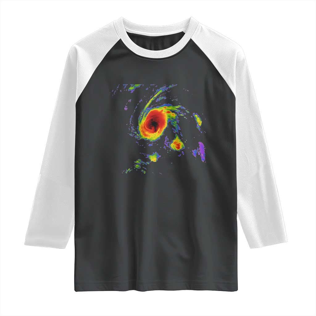 Hurricane Gabrielle 2025 Raglan Shirt Meteorologist Weather Radar Storm Chasing - Wonder Print Shop