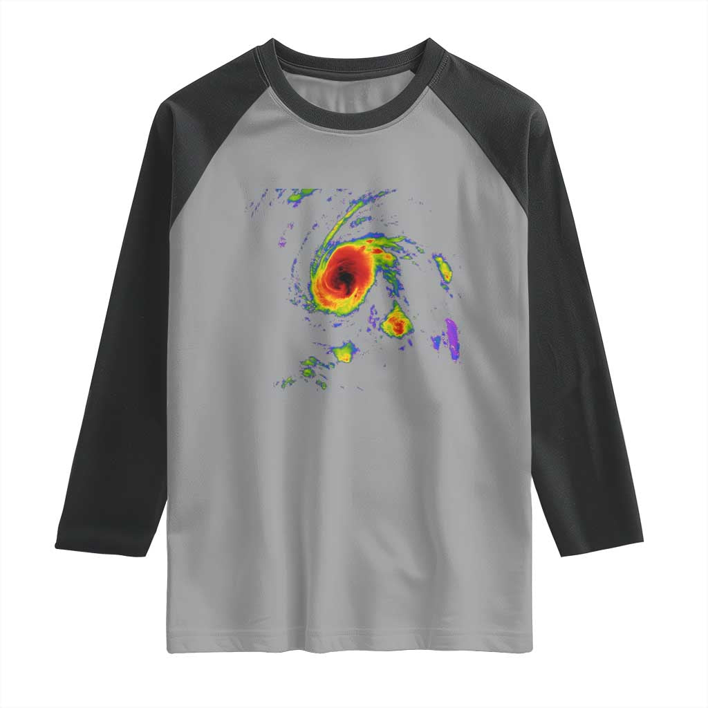 Hurricane Gabrielle 2025 Raglan Shirt Meteorologist Weather Radar Storm Chasing - Wonder Print Shop