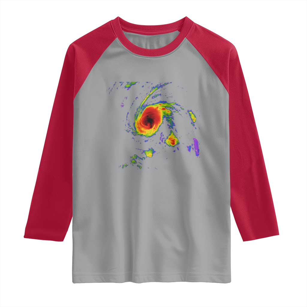 Hurricane Gabrielle 2025 Raglan Shirt Meteorologist Weather Radar Storm Chasing - Wonder Print Shop