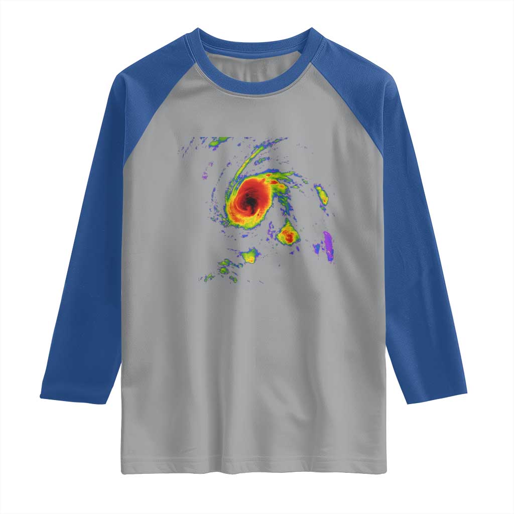 Hurricane Gabrielle 2025 Raglan Shirt Meteorologist Weather Radar Storm Chasing - Wonder Print Shop