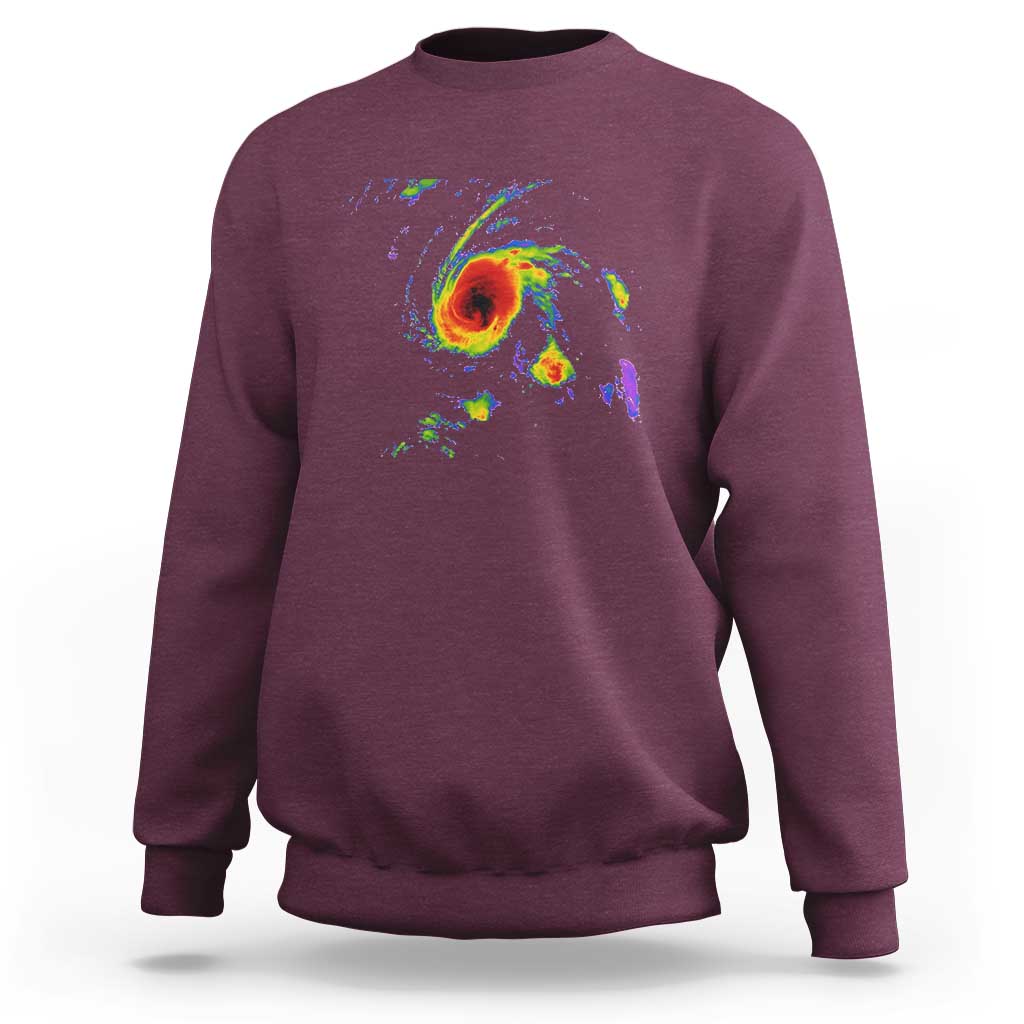 Hurricane Gabrielle 2025 Sweatshirt Meteorologist Weather Radar Storm Chasing - Wonder Print Shop