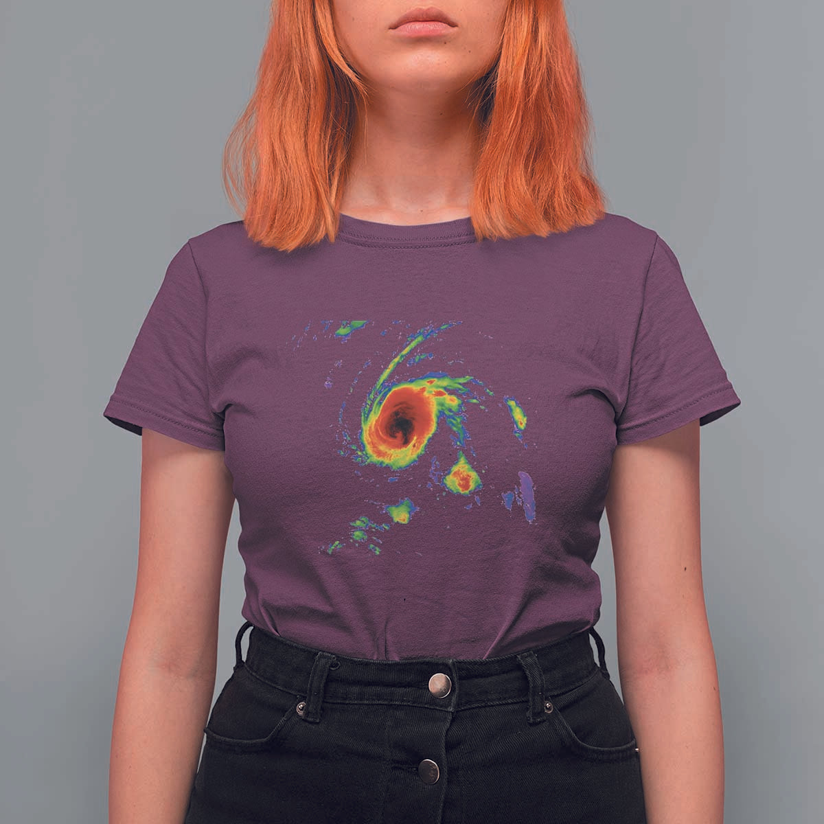 Hurricane Gabrielle 2025 T Shirt For Women Meteorologist Weather Radar Storm Chasing - Wonder Print Shop
