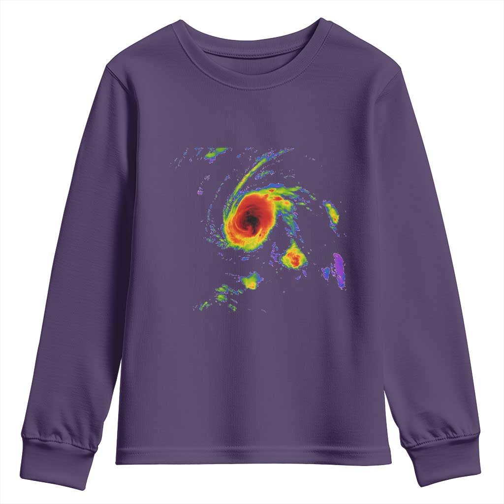 Hurricane Gabrielle 2025 Youth Sweatshirt Meteorologist Weather Radar Storm Chasing - Wonder Print Shop