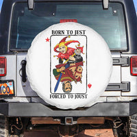 Funny Born To Jest Forced To Joust Spare Tire Cover Medieval Renaissance Meme - Wonder Print Shop