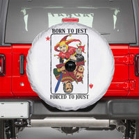 Funny Born To Jest Forced To Joust Spare Tire Cover Medieval Renaissance Meme - Wonder Print Shop