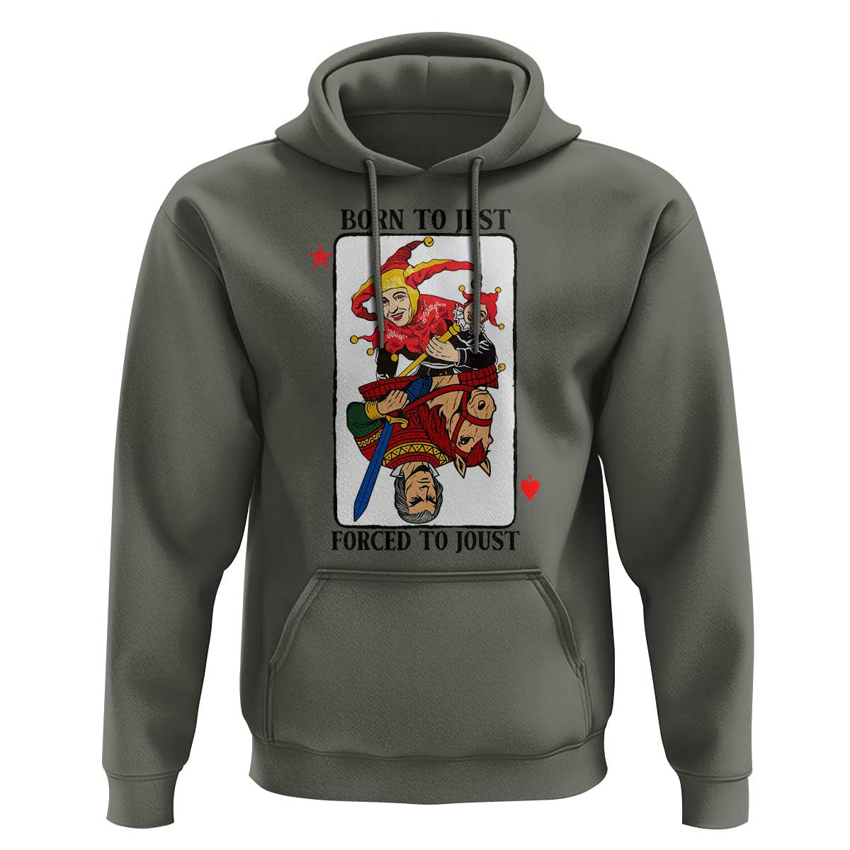 Funny Born To Jest Forced To Joust Hoodie Medieval Renaissance Meme - Wonder Print Shop