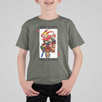 Funny Born To Jest Forced To Joust T Shirt For Kid Medieval Renaissance Meme - Wonder Print Shop