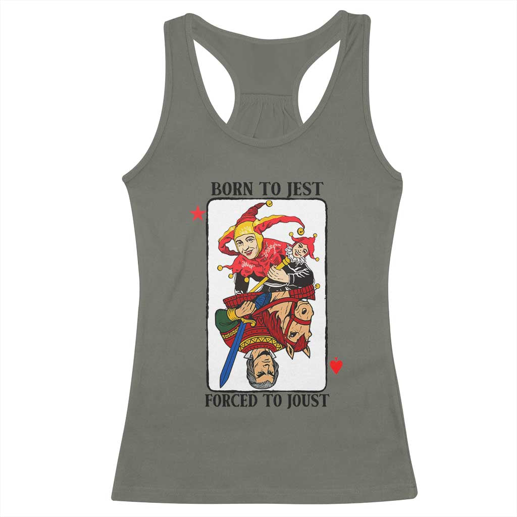 Funny Born To Jest Forced To Joust Racerback Tank Top Medieval Renaissance Meme - Wonder Print Shop