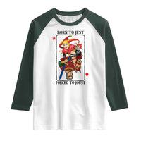 Funny Born To Jest Forced To Joust Raglan Shirt Medieval Renaissance Meme - Wonder Print Shop