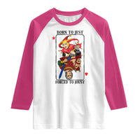 Funny Born To Jest Forced To Joust Raglan Shirt Medieval Renaissance Meme - Wonder Print Shop