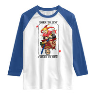 Funny Born To Jest Forced To Joust Raglan Shirt Medieval Renaissance Meme - Wonder Print Shop