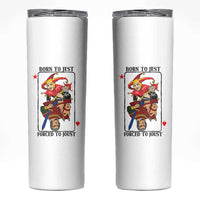 Funny Born To Jest Forced To Joust Skinny Tumbler Medieval Renaissance Meme - Wonder Print Shop