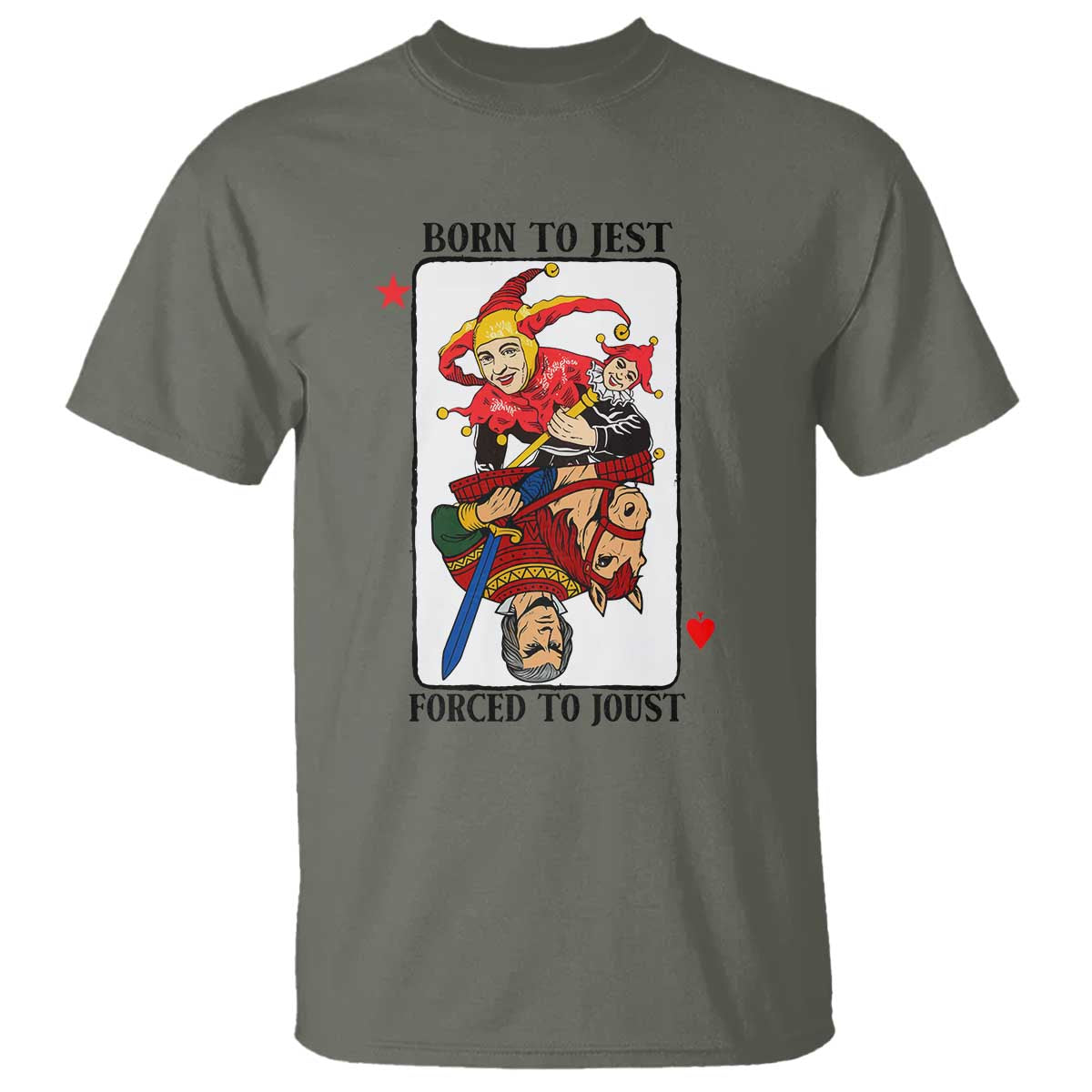 Funny Born To Jest Forced To Joust T Shirt Medieval Renaissance Meme - Wonder Print Shop