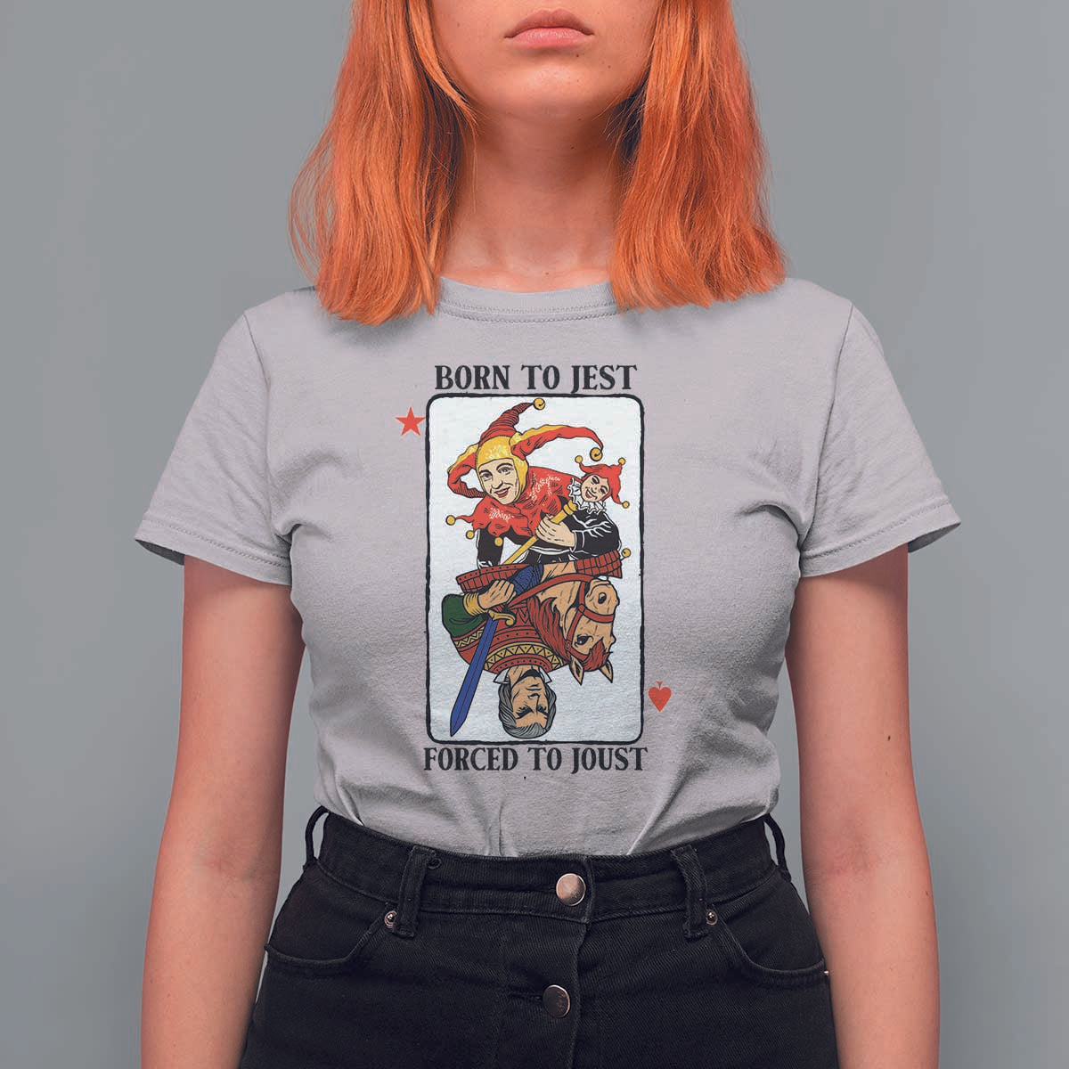 Funny Born To Jest Forced To Joust T Shirt For Women Medieval Renaissance Meme - Wonder Print Shop