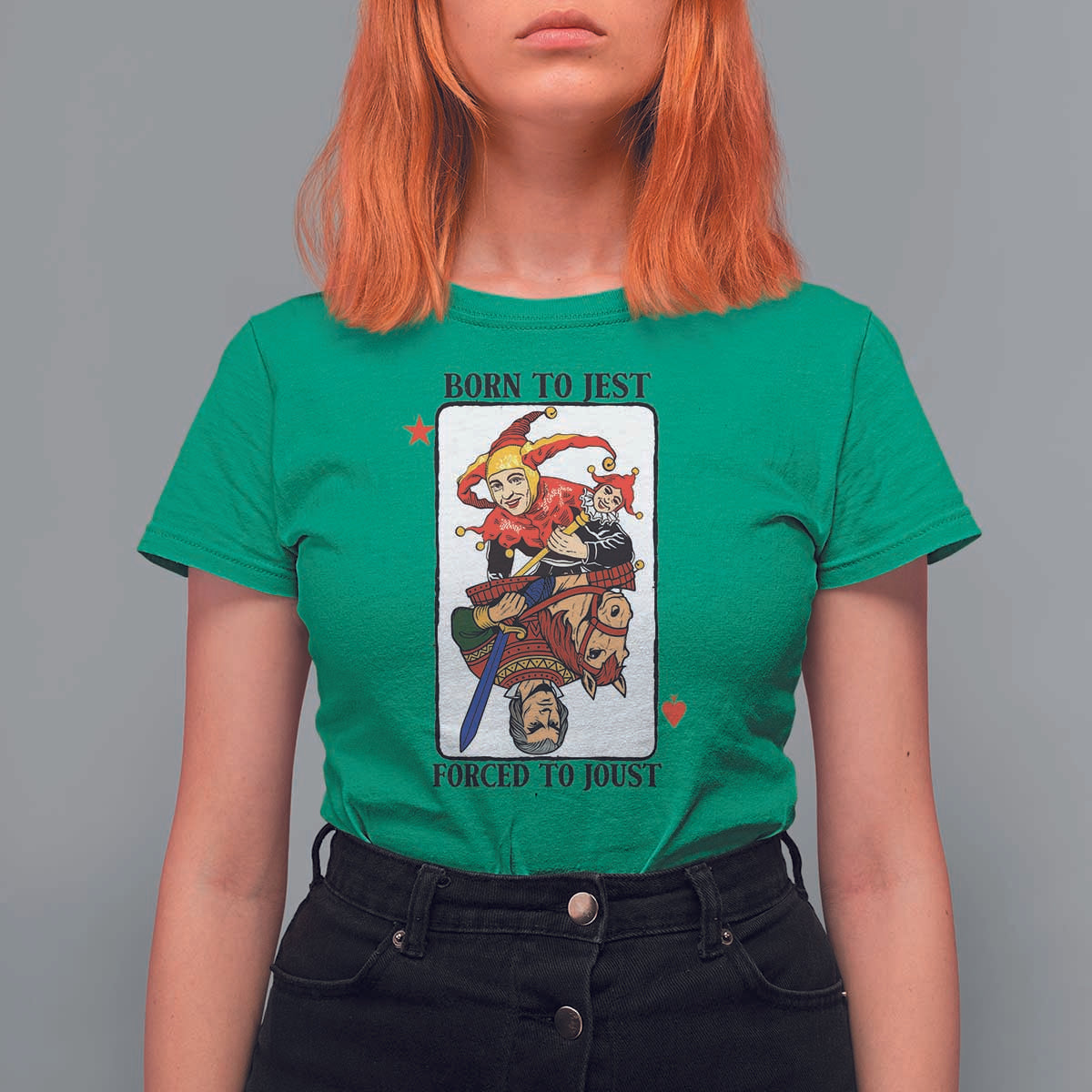 Funny Born To Jest Forced To Joust T Shirt For Women Medieval Renaissance Meme - Wonder Print Shop