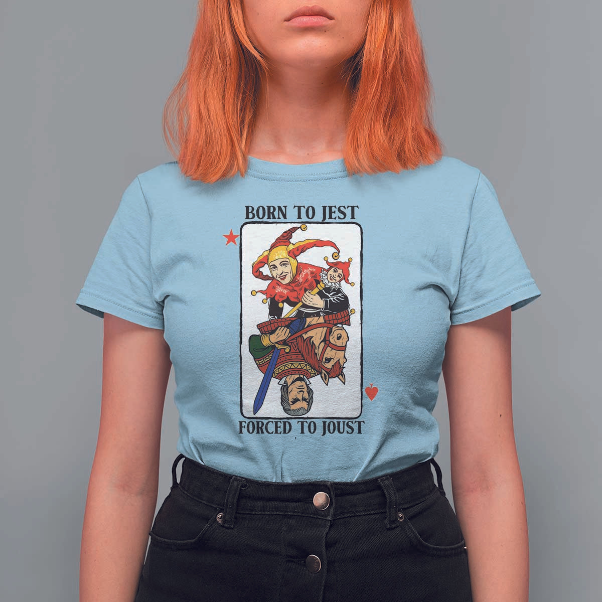 Funny Born To Jest Forced To Joust T Shirt For Women Medieval Renaissance Meme - Wonder Print Shop